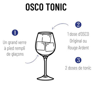 Le cocktail sans alcool classique chez OSCO : un OSCO tonic, en version classique ou rouge avec des notes fruitées pour des saveurs fruits rouges épicées, parfaite pour se réconforter l'hiver. Un cocktail sans alcool très facile à servir, pour un maximum de plaisir.
