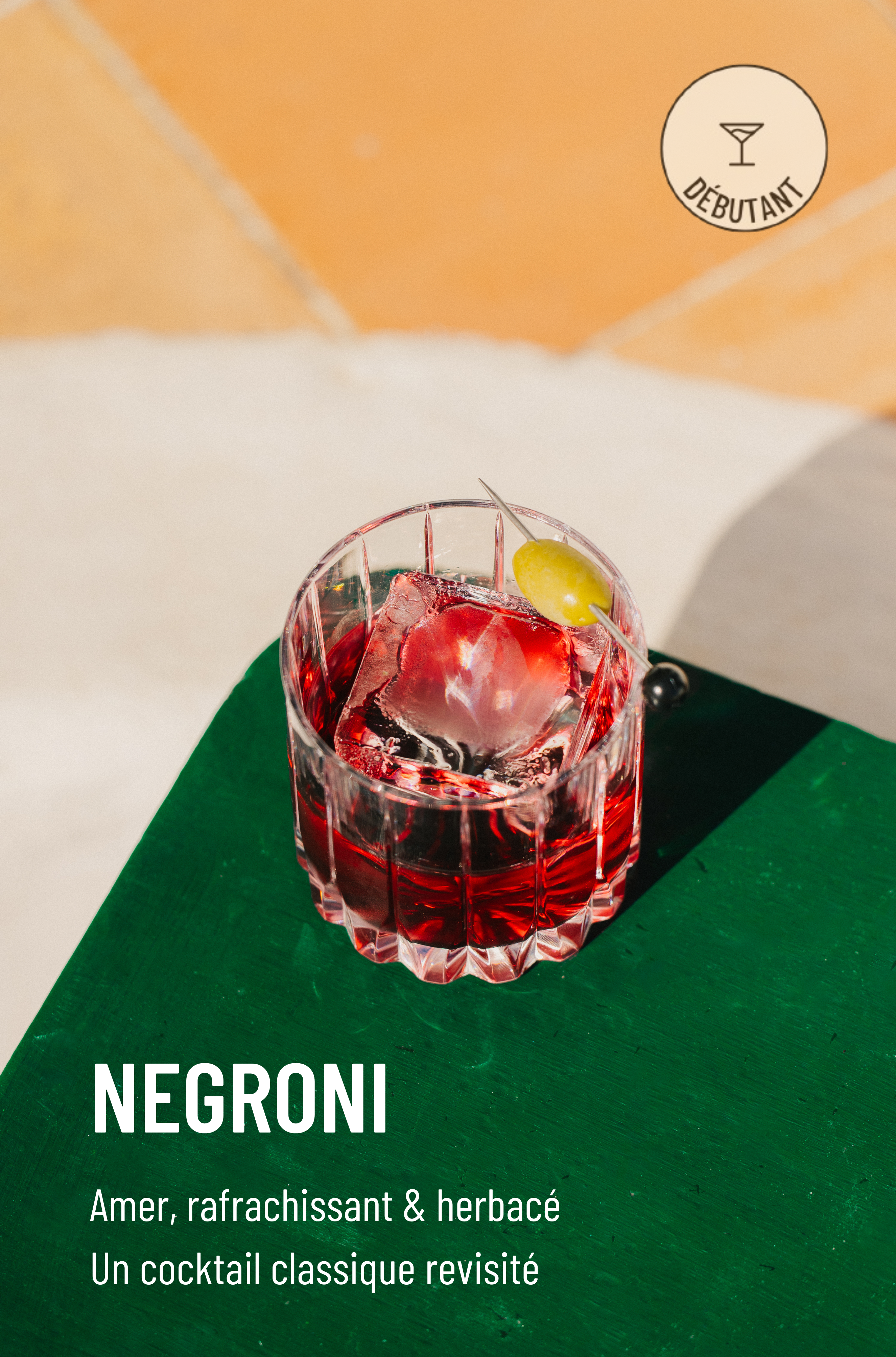 Negroni sans alcool, un cocktail italien revisité, rafraîchissant, qui garde tous les codes de l’original.