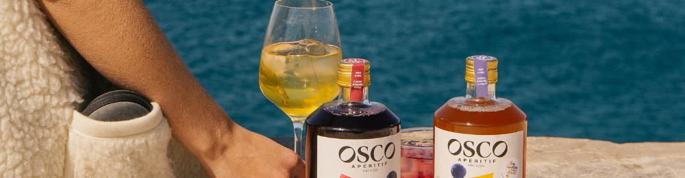 OSCO, marque d'apéritifs sans alcool, alternative plus saine que la bière sans alcool, pas de désalcoolisation