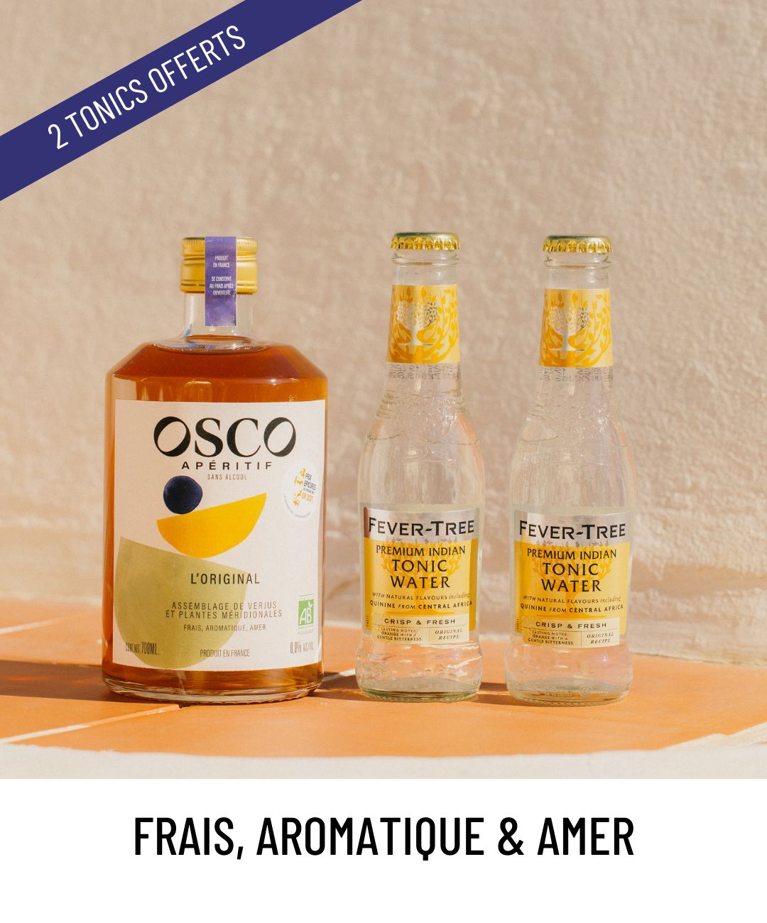Pack OSCO tonic : OSCO L'Original bio & tonics - recette cocktail sans alcool frais et aromatique. 2 tonics offerts !