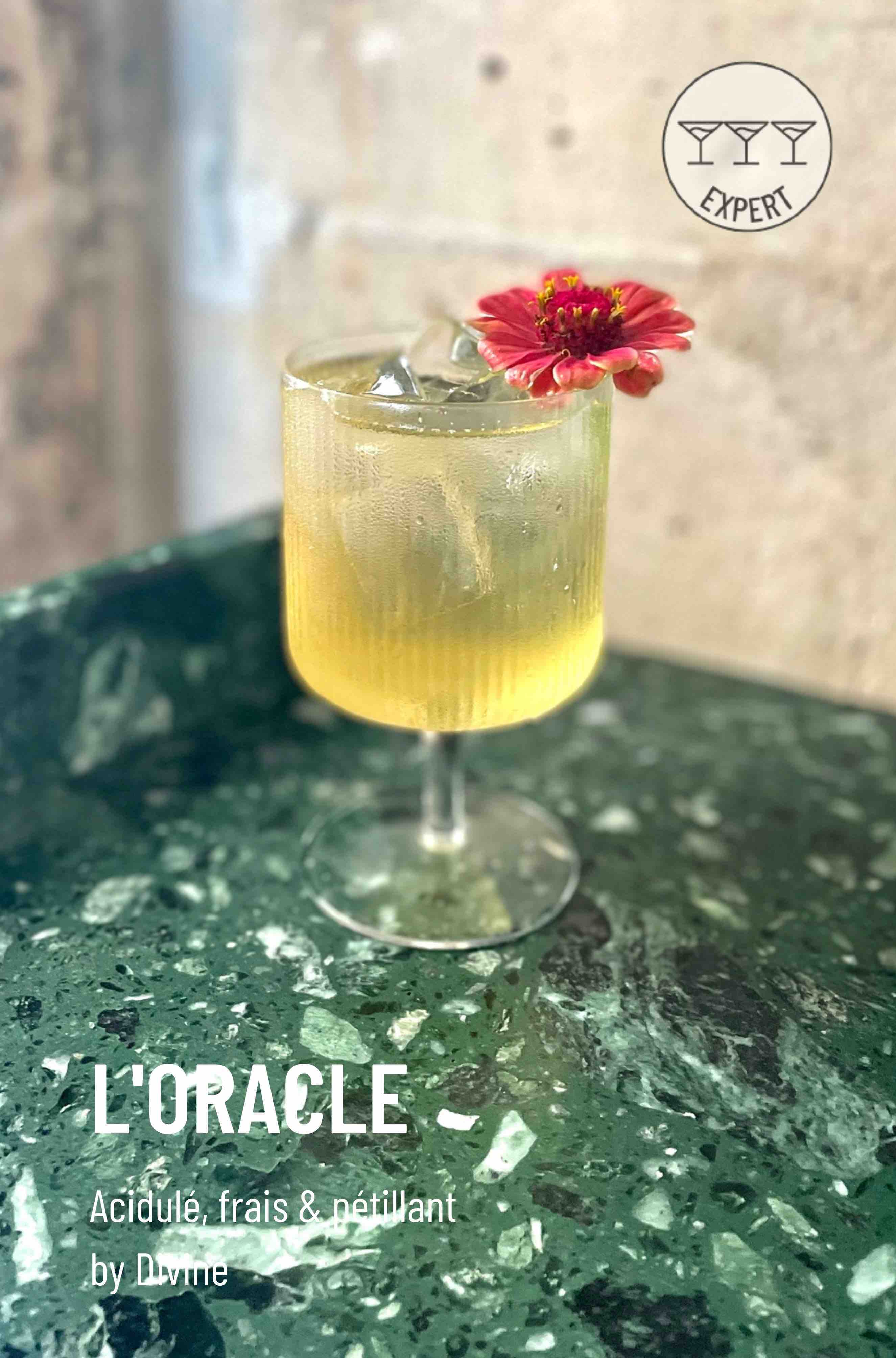 Une recette de cocktail sans alcool inédite créée par les équipes de Divine, un bar à cocktail parisien fun et sexy aux beaux cocktails et bonne food.  Une expérience sans alcool de haut vol !