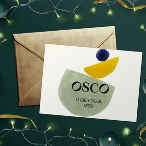 Une carte-cadeau OSCO pour faire plaisir et partager des moments de convivialité : cocktails sans alcool, apéritif sans alcool, accessoire cocktail, tout y est pour se faire plaisir sans une goutte d'alcool