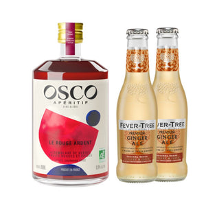 Pack OSCO mule : OSCO Le Rouge Ardent bio & ginger ale - recette cocktail sans alcool fruité et épicé. Un OSCO mule revisité à la OSCO touch