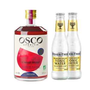 Pack OSCO tonic : OSCO Le Rouge Ardent bio & tonics - recette cocktail sans alcool fruité et épicé.